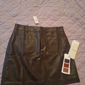 LOFT Dark Brown Mini Skirt